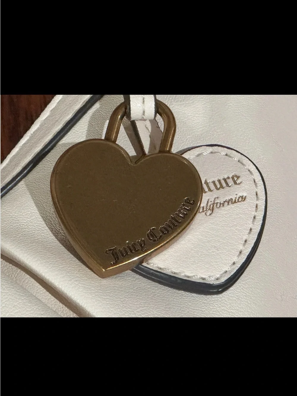 Juicy Couture Cream Hobo Bag with Gold Accents